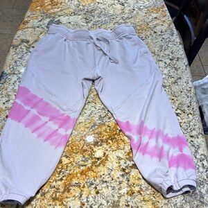 JoyLab High Rise Cotton Jogger Sweatpants, Pink Tie Dye
